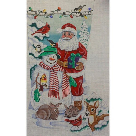 Santa and Snowman Stocking