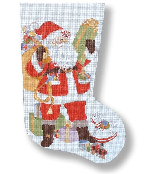 Santa with Toys Christmas Stocking