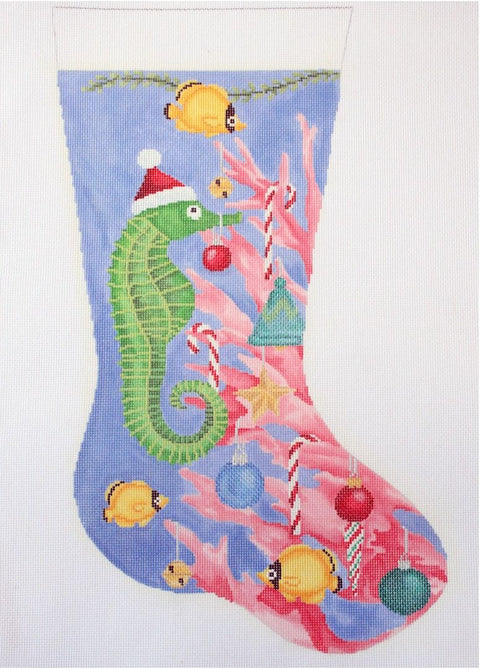 Seahorse Decorating Tree Christmas Stocking