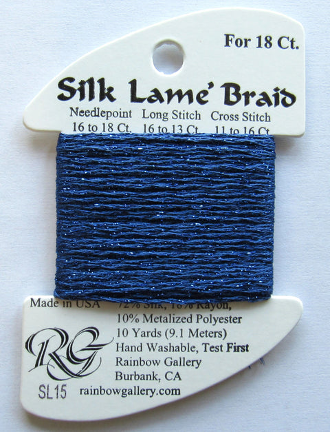 Silk Lame Dk Blue