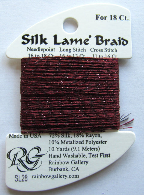 Silk Lame SL28 Burgundy