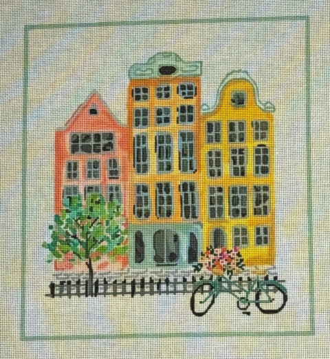Amsterdam Houses w/Bicycle