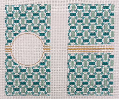 Turquoise Geometric Eyeglass Case