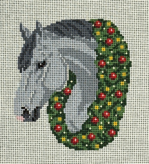 Gray Christmas Horse