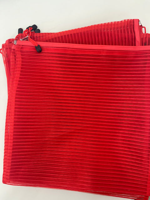 Mesh Project Bag Lg 20x20 w/zipper Red