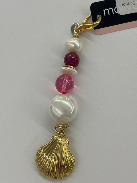 Pink with Pearl Scissor Fob