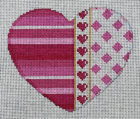 Pink Ombre/Hearts/Gingham Heart