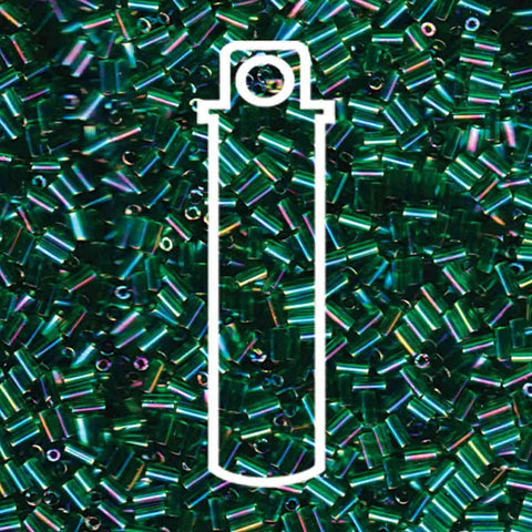 Bugle Bead #1 (3MM) Miyuki Green AB