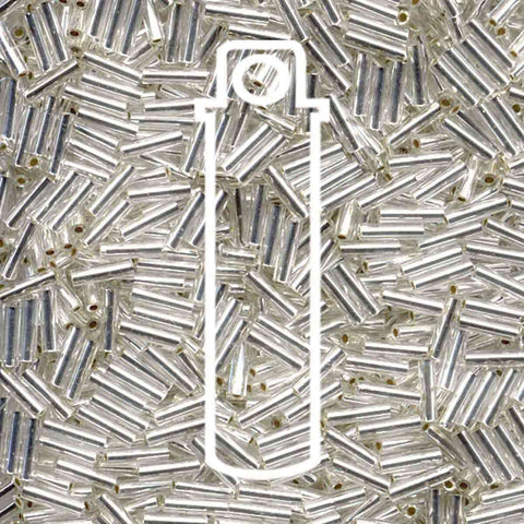 Bugle Bead #2 (6MM) Japanese Silver Lined Silver