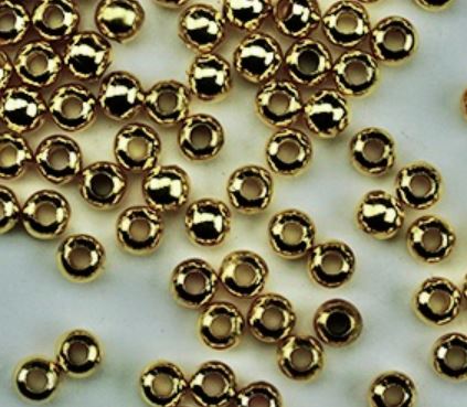 Metallic Brass Beads 3mm