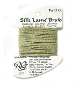 Silk Lame #13 204 Green Olive