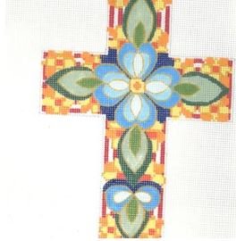 Blue Flower Cross