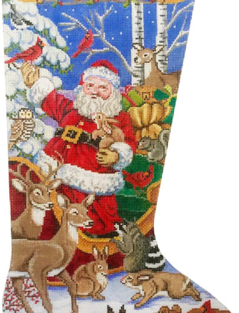 Santa's Animal Gathering Stocking
