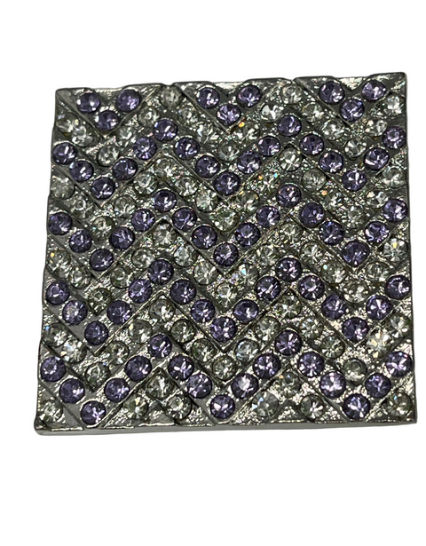 Lavender and Silver Chevron Needle Minder