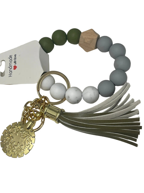 Bracelet Fob Green/grey/white