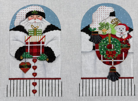 Santa with snowman 2-sided