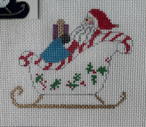 Santa in Sleigh w/Stitch Guide
