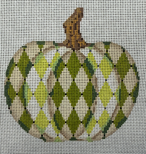 Hallowed Harlequin Pumpkin - Green