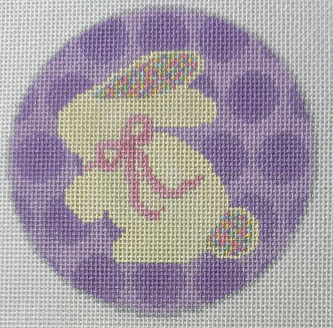 Bunny with Sprinkle Ears - Purple Dots