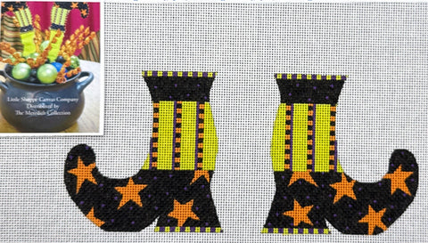 Witches Boots Black/Stripes