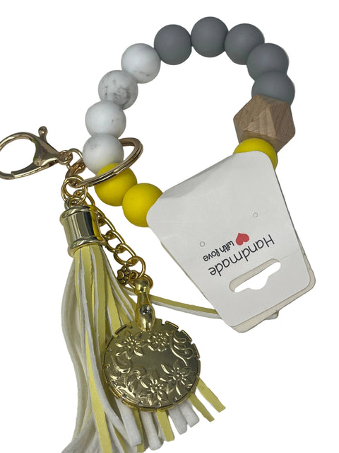 Bracelet Fob Grey/yellow/white