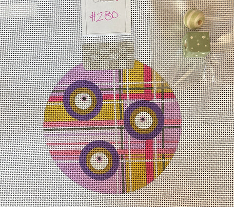 Ditto! Designs Purple Plaid Ornament