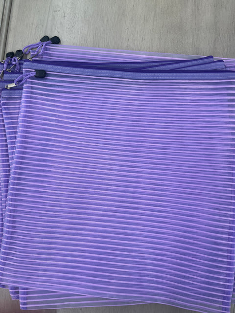 Mesh Project Bag Lg 20x20 w/zipper Lavender
