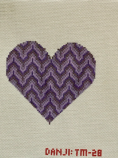 Purple Bargello Heart