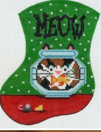 Cat Meow Mini Stocking