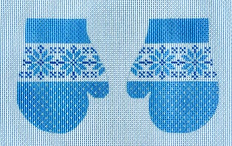 Blue Snowflake Mittens