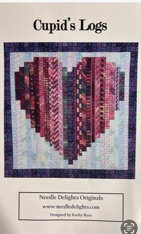 Kathy Rees Heart Cupids Logs Pattern Only