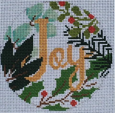 Botanical "Joy" Ornament