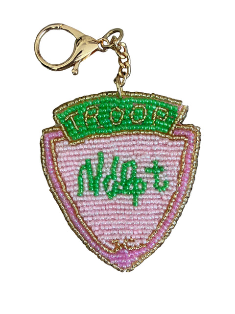 Troop NDLPT Beaded Bag Charm
