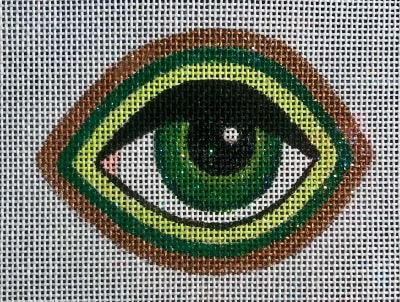 Eye Broach  Green