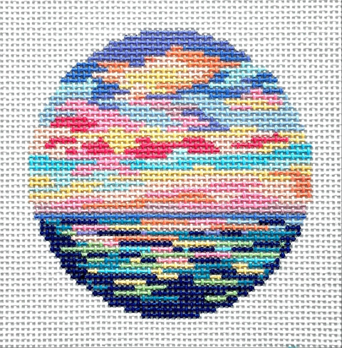 Ocean Sunset Round