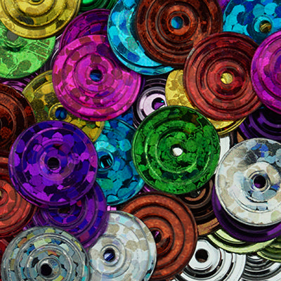 Sequins SQ109 Etched Metallic Round