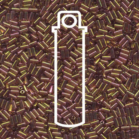Bugle Bead #1 (3MM) Miyuki Dark Topaz Rainbow Gold Luster