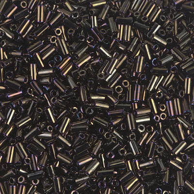 3mm Bugle Beads - Metallic Brown Iris